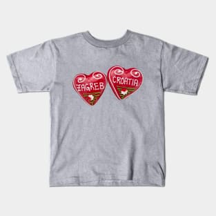 Zagreb, Croatia: Heart-Shaped Licitar Kids T-Shirt